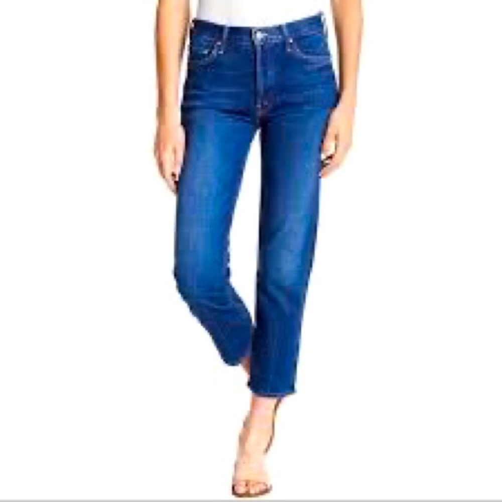MOTHER jeans The Saint Straight Leg Violets are Blue wash, high rise, Size 26